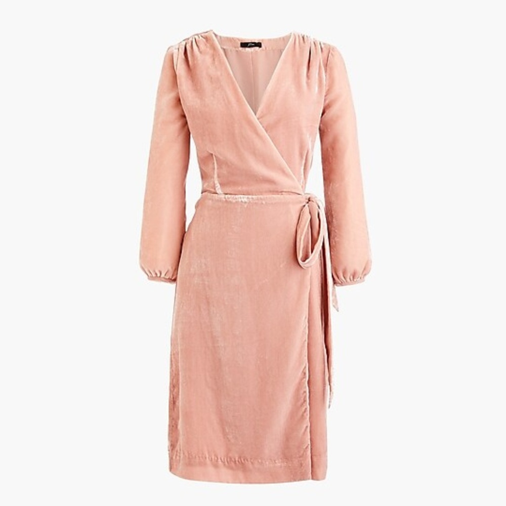 J. Crew Wrap Dress in Drapey Velvet